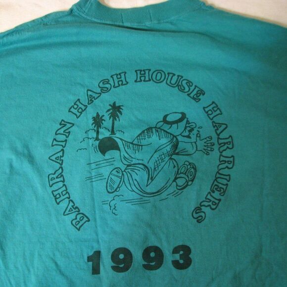 Vintage Bahrain Hash House Harriers T-Shirt - Picture 1 of 6